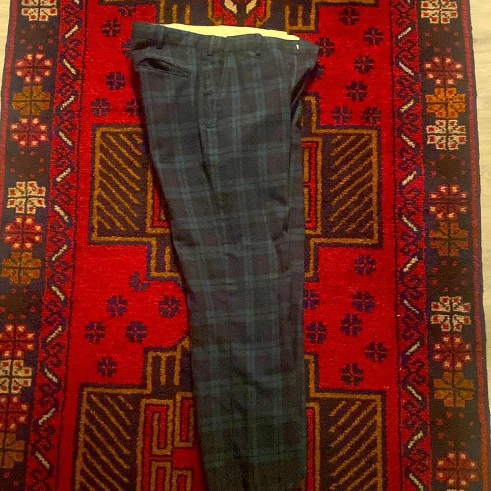 Orvis Wool Plaid Pants 32x30